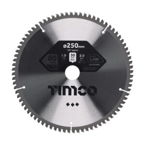 TIMCO -5° Circular Saw Blade - 250 x 30 x 80T