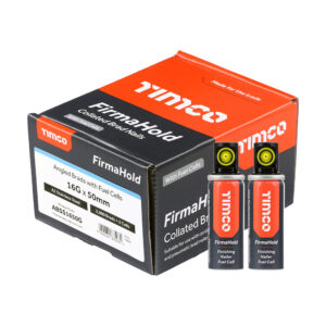 TIMCO FirmaHold Collated 16 Gauge Angled A2 Stainless Steel Brad Nails & Fuel Cells - 16 x 50/2BFC