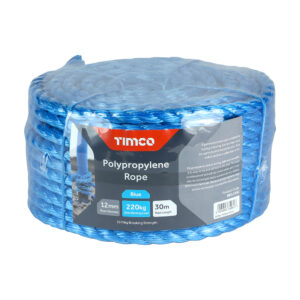 TIMCO Blue Polypropylene Rope Coil - 12mm x 30m