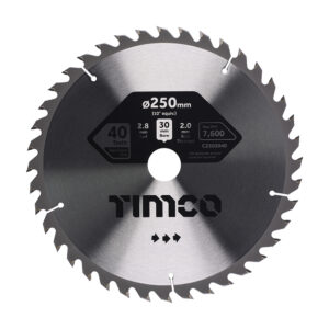 TIMCO Circular Saw Blade Combination Medium - 250 x 30 x 40T
