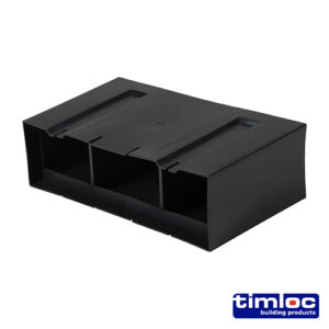 Timloc Underfloor Vent Horizontal Front Extension Black - +115mm