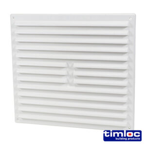 Timloc Internal Plastic Louvre Grille Vent White - 260 x 235mm