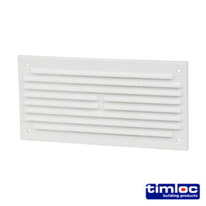 Timloc Internal Plastic Louvre Mini Grille Vent White - 166 x 85mm
