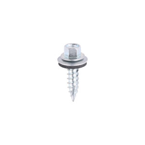 TIMCO Slash Point Sheet Metal to Timber Screws Silver with EPDM Washer - 6.3 x 25