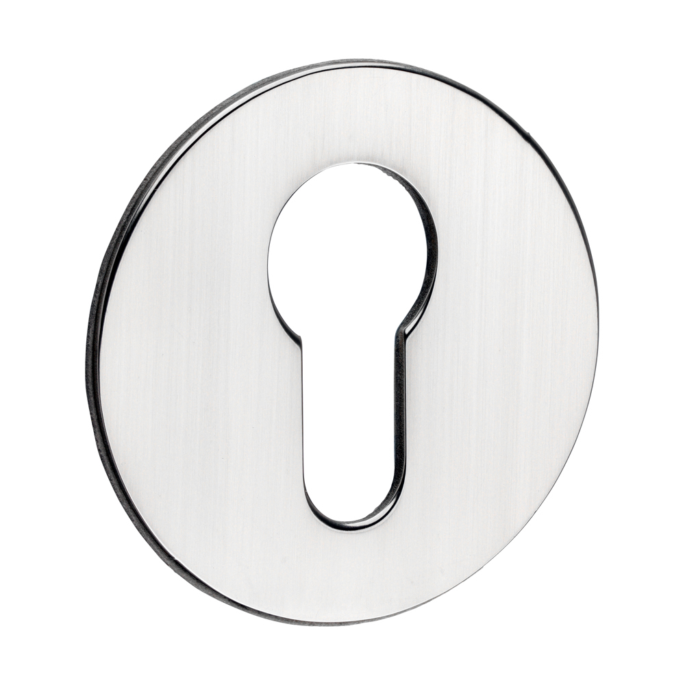 TIMCO Euro Profile Self-Adhesive Escutcheon - Round - Polished Stainless Steel - 52mmmm