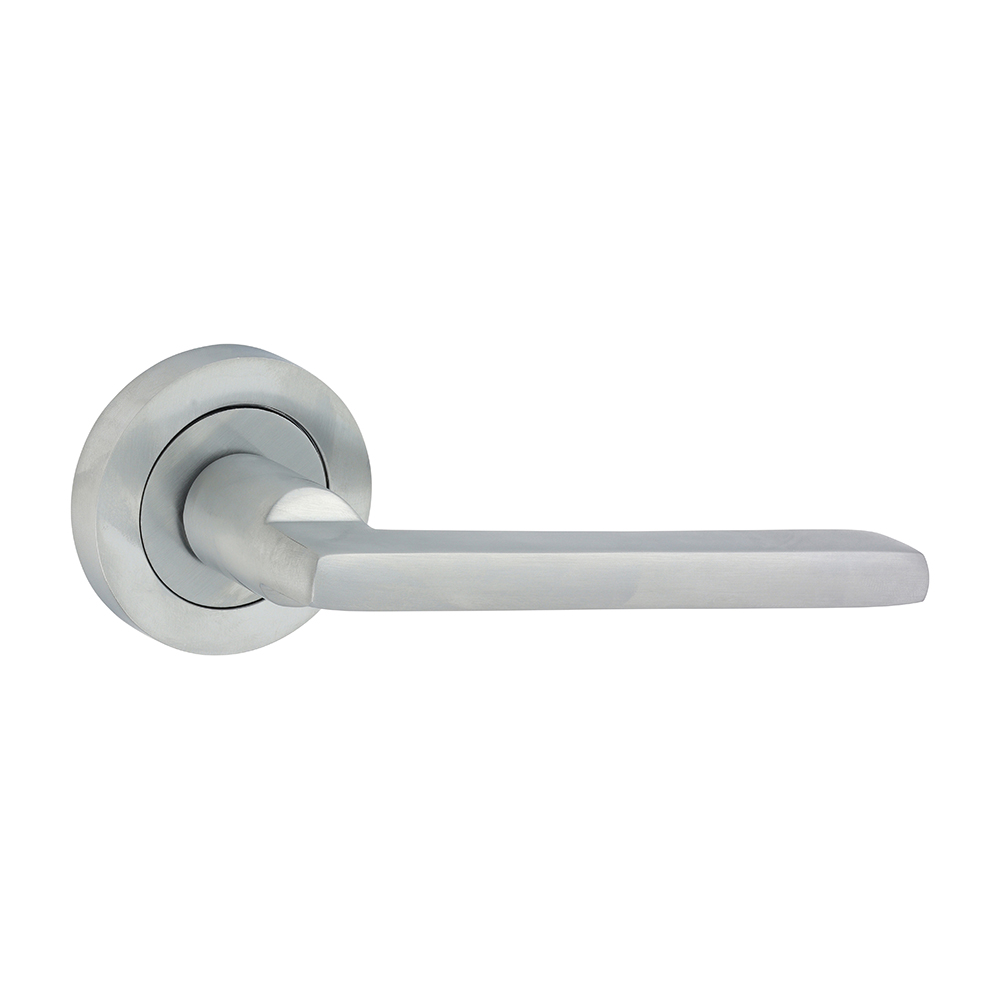 TIMCO Radmore Lever On Rose Handles - Satin Chrome - 49mm
