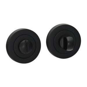 TIMCO Bathroom Thumb Turn And Release - Matt Black - 49mm