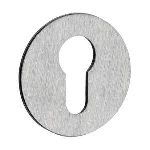 TIMCO Euro Profile Self-Adhesive Escutcheon - Round - Satin Stainless Steel - 52mm