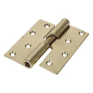 TIMCO Rising Butt Hinge (466) - Left Hand - Electro Brass - 100 x 86
