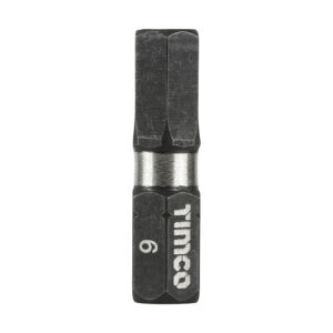 TIMCO Impact 25mm Hex Bits - 6.0 x 25