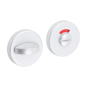 TIMCO Contractors Bathroom Thumb Turn & Release On Rose Set - Satin Anodised Aluminium - 54mm